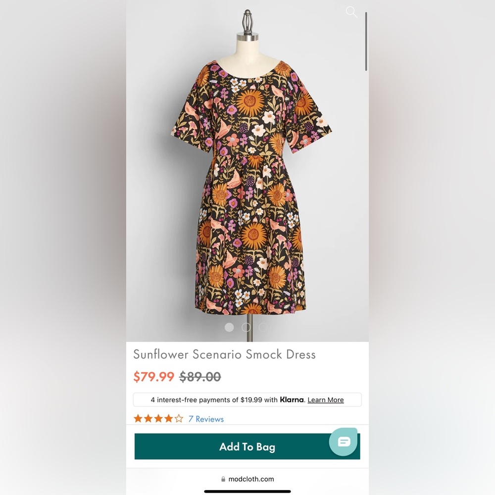 Princess Highway Sunflower Scenario Smock Dress